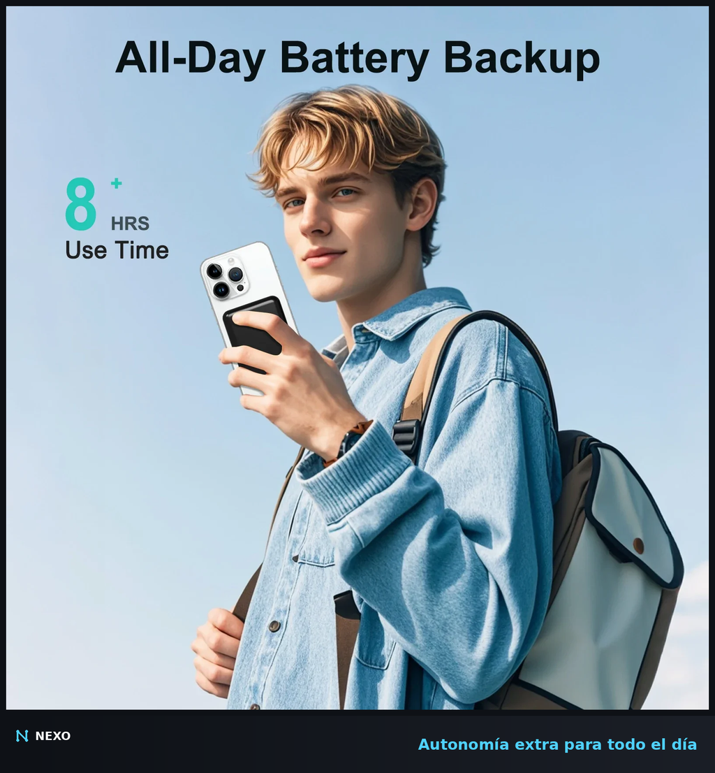 MagCharge 5000 — Power Bank Magnético Inalámbrico 20W
