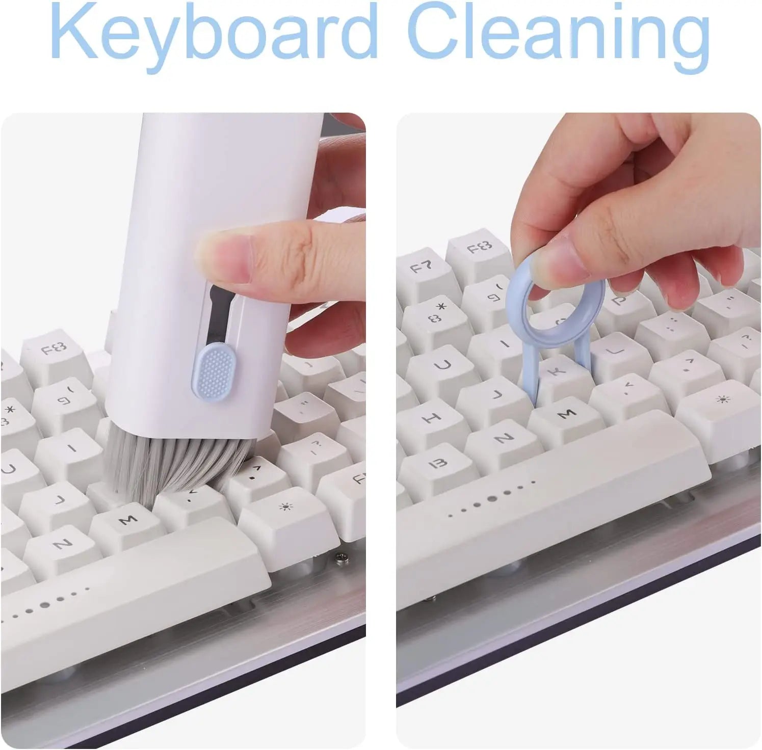 7-In-1 Computer Keyboard Cleaner Brush Kit Earphone Cleaning Pen for Headset Keyboard Cleaning Tools Cleaner Keycap Puller Kit