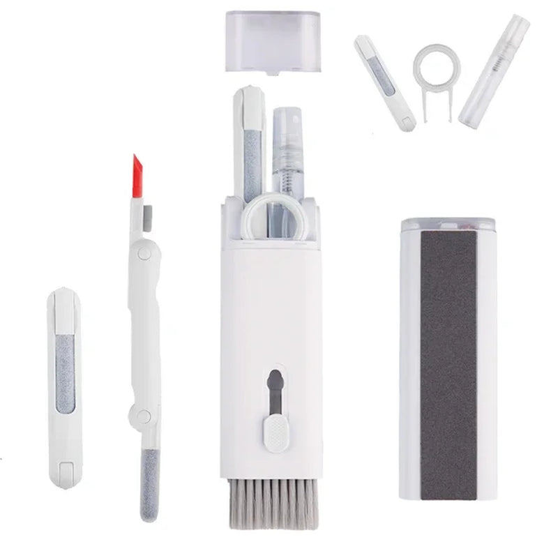 7-In-1 Computer Keyboard Cleaner Brush Kit Earphone Cleaning Pen for Headset Keyboard Cleaning Tools Cleaner Keycap Puller Kit